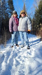 Christina and Catherine in the Snow