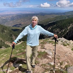 Nancy Hiking on Top of Deception Peak