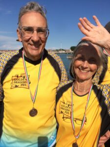 Ed & Anne with racing medals 