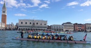 Golden Dragons in Grand Canal in Venice - Ed & Anne in back row 2016