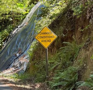 Changed Conditions Ahead sign