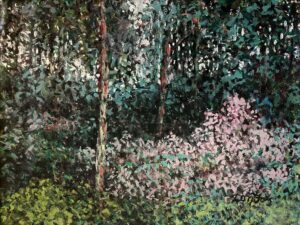 WILD LILACS - original oil on mylar- surfaced birchpanel by Don Fay