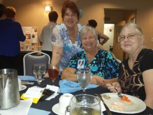 L-R - Ruth, Linda and Peggy at 50th High School Reunion - 2016