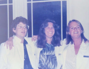 L to R - Barbara, Dr. Carol Spiegelman DC, Dr. Patricia Simon, DC - 1983 - 1st day of student clinic