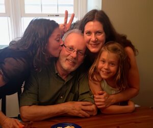 Steve with daughters and granddaughter