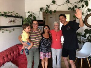 Karna with Chilean friends