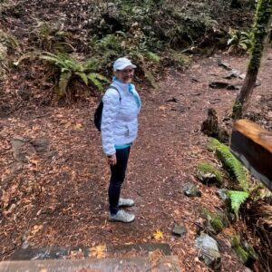 Sylvia Hiking on Mount Tamalpais, San Francisco Bay